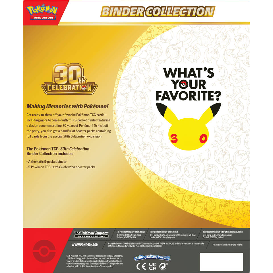 Pokémon TCG: 30th Celebration Binder Collection