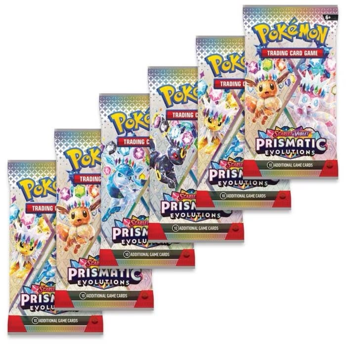 Pokémon Prismatic Evolutions Booster Bundle (6 packs) SV8.5